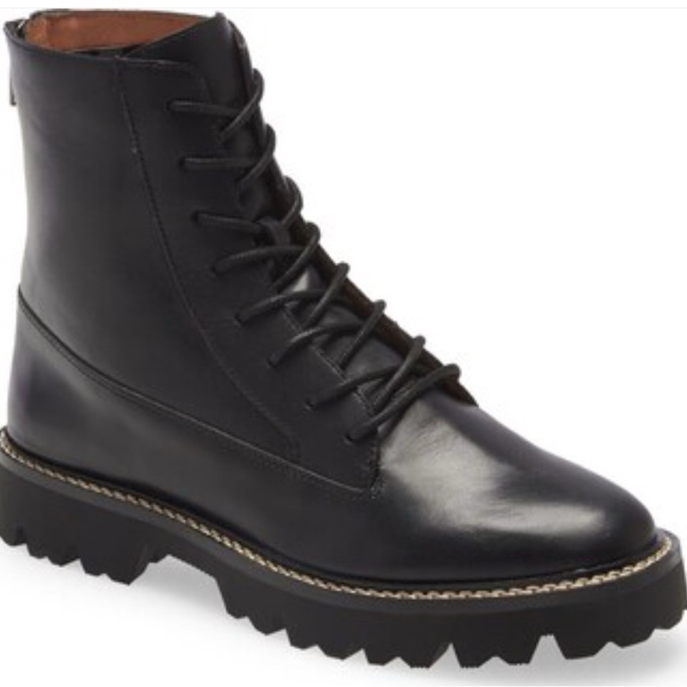 Madewell Citywalk Lugsole Lace-Up Boot in Leather
